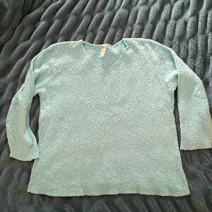 Light Blue V-Neck Sweater